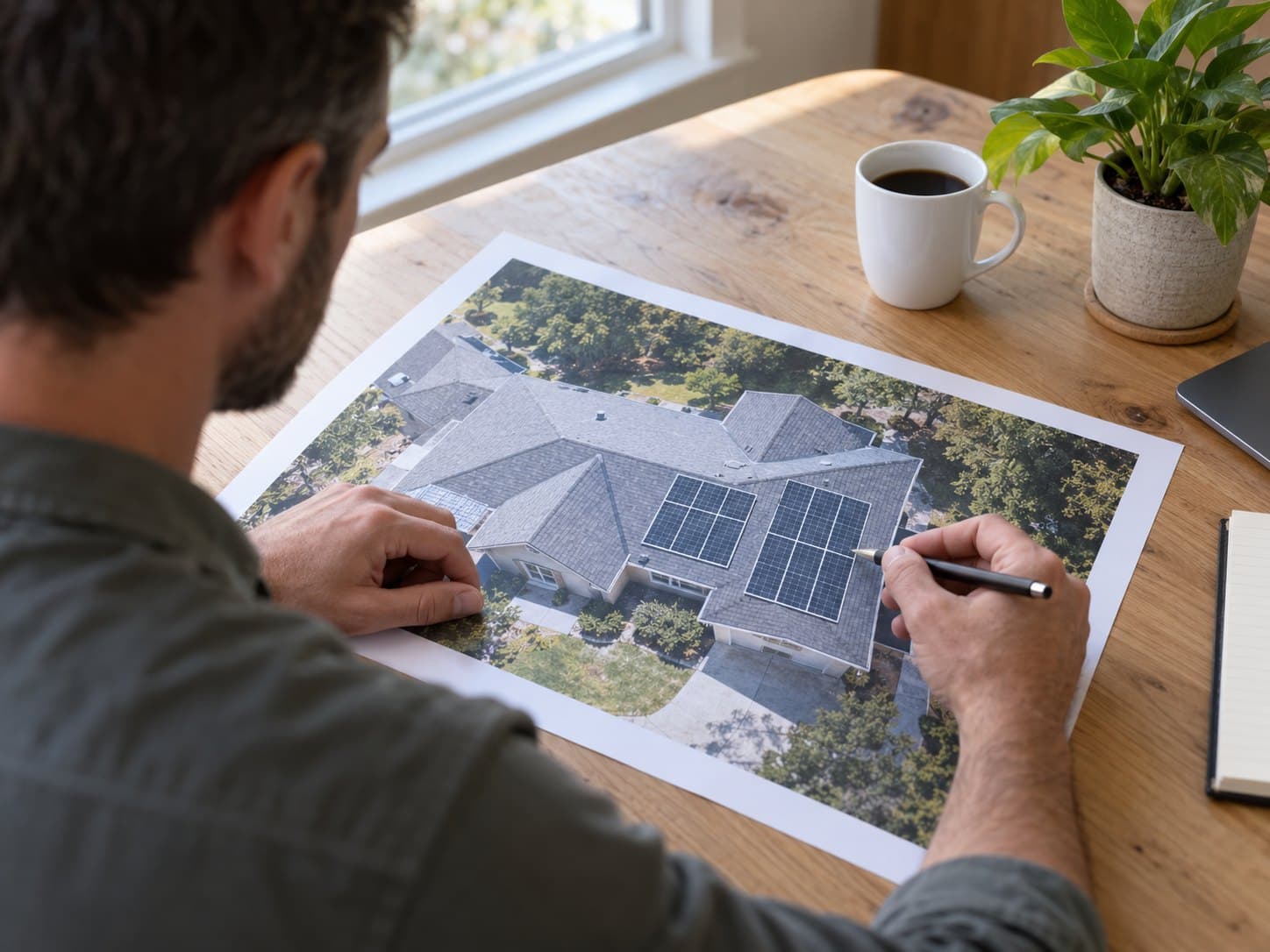 Reviewing a solar layout plan